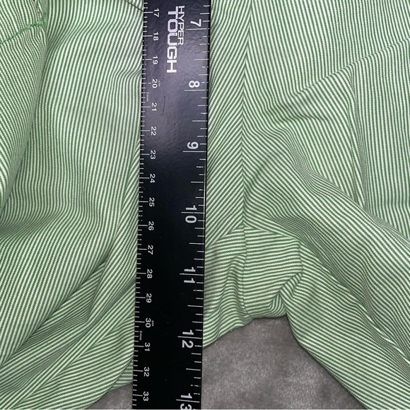 Manhattan Chino New York & Company Green & White Pin Striped Bermuda Shorts 12 - Picture 6 of 6